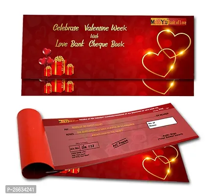 ME  YOU Romantic Gift Hamper | Love Gift for Wife/Girlfriend/Husband/Boyfriend | Cheque Book for Girlfriend | Love Gift | Love Cheque Book - Pack of 2