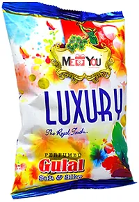 ME  YOU Holi Gulal | Soft  Silky Gulal Powder| Holi Color Powder| Natural and Herbal Gulal | Natural Holi Gulal Colour| Luxury Gulal Pack 3 with Holi Greeting Card| Non Toxic Holi Color-thumb1