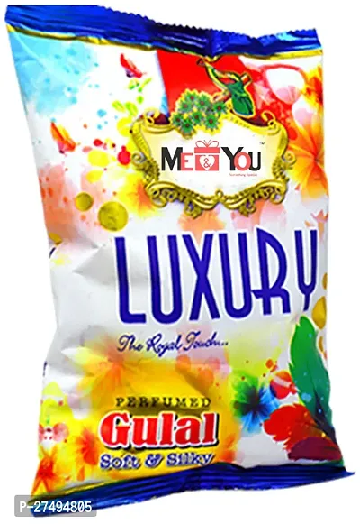 ME  YOU Holi Gulal | Soft  Silky Gulal Powder| Holi Color Powder| Natural and Herbal Gulal | Natural Holi Gulal Colour| Luxury Gulal Pack 3 with Holi Greeting Card| Non Toxic Holi Color-thumb2