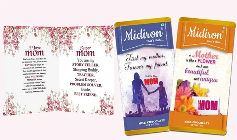 Midirons Mothers day Best wishes Card|Combo Gift for mom | Best gift for mom/Mother/Maa/Mother in laws