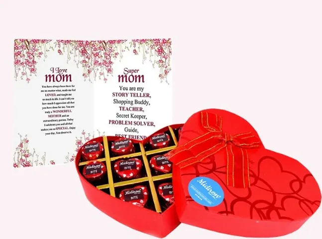 Midiron Mother Birthday Gift Hamper | Handmade Chocolate Gift  for mom | Unqiue Gift for Mom on Anniversarys Day, Birthday, Mothers Birhday Gift | Greeting Card, Chocolate Box