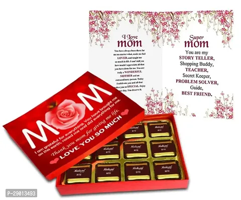 Midirons Wishes Card Gift Set with chocolate|Unique Gift for mom|gift for mom/Mother/Maa/Mother in laws |1 Wishes Cards and 1 Milky delecious Chocolate Box 144gm-thumb0