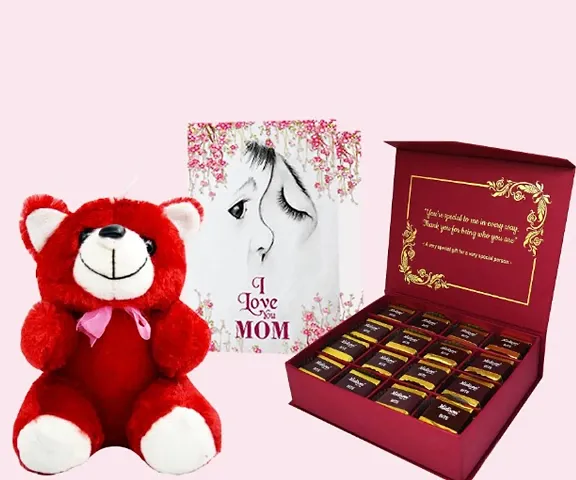 Midiron Red Teddy bear gifts for mom |Mom Birthday Gifts| Premium Mother Day Gifts Pack| Chocolate gifts for mom | Gift for Mom Mothers Day, Birthday