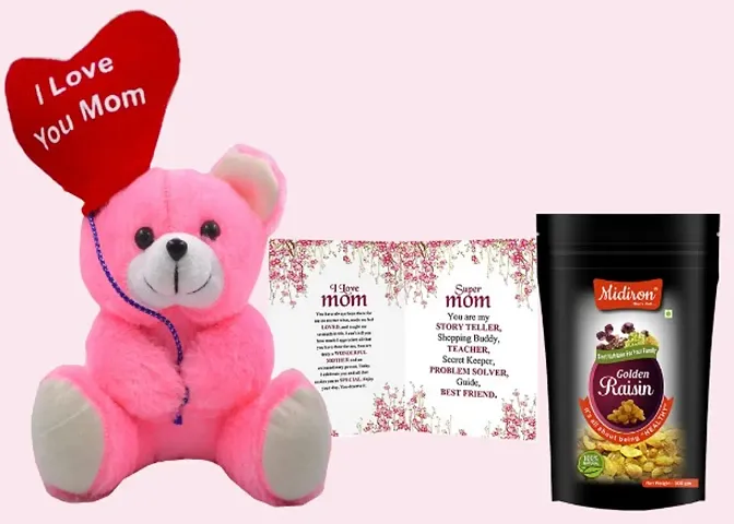 Midiron mother Celebrate gift | Mothers Combo Pack| Birthday Gift for Mom| Rich in Iron Boost Immunity | Greeting Card, California Raisin 100g Pack Pouch