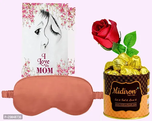 Midiron Delicious Chocolate gift for women on Mothers Day|Unique Gifts for grandmother, Mom on anniversary, birthday |Eye Mask For Sleeping Comfortable (copperBrown) | beautiful gift combo-thumb0