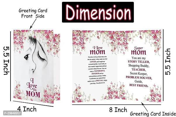 Midiron Mothers Day Chocolate Gifts| | Eye Mask Pink Color | Mother's Chocolate Gift Set | Mom  Birthday Gifts | Greeting Card and Artifical Rose, Chocolate Box 4 piece-thumb4