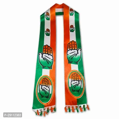 ME  YOU Patka for Men l Congress Gamcha l Gamcha Satin Orange l 57 Inch Size Orange/Green Colour l Congress  Satin fabric-thumb2