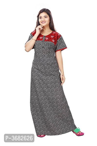 Cotton Embroidered Night Gown-thumb0
