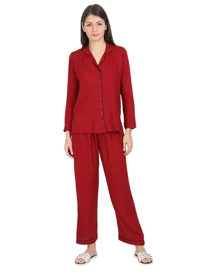 Premium Quality Full Sleeves Night Shirt Pajama Set/Night Suit Set