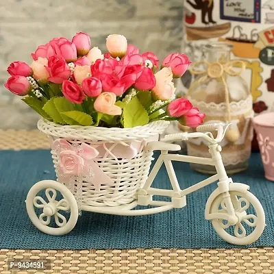 Doon Rickshaw Shape Flower Small Miniature | Cycle Shape Flower Vase for Home  Decor-thumb0