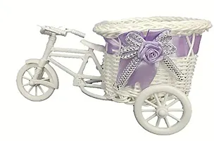 Doon Rickshaw Shape Flower Small Miniature | Cycle Shape Flower Vase for Home  Decor-thumb1