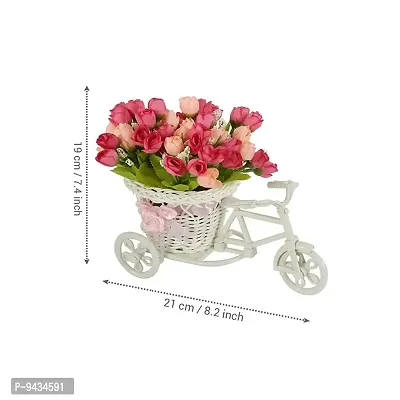 Doon Rickshaw Shape Flower Small Miniature | Cycle Shape Flower Vase for Home  Decor-thumb3