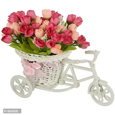 Doon Rickshaw Shape Flower Small Miniature | Cycle Shape Flower Vase for Home  Decor-thumb5