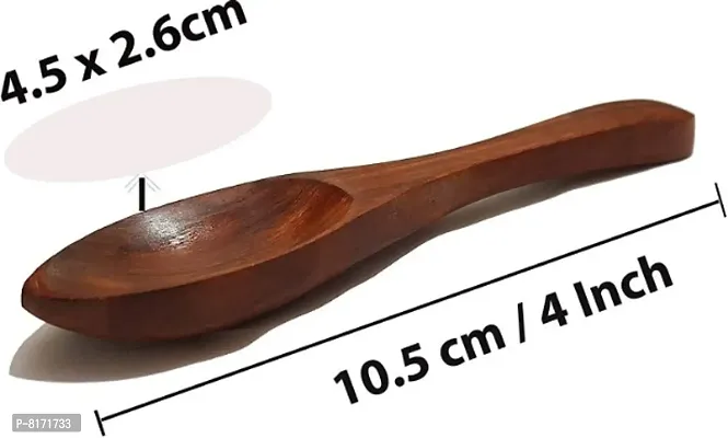 Doon Pure Sheesham Wood Spoons 12 Pcs Size:- 4 inch-thumb3