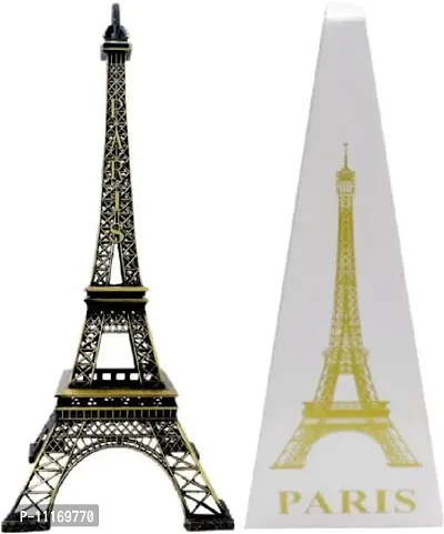 Doon Antique Finish 3D Metal Paris Eiffel Tower Metal Craft Famous Landmark Building Metal Statue, Cabinet, Office, Gifts Decorative Showpiece.-thumb5