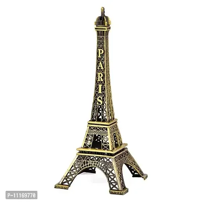 Doon Antique Finish 3D Metal Paris Eiffel Tower Metal Craft Famous Landmark Building Metal Statue, Cabinet, Office, Gifts Decorative Showpiece.-thumb2