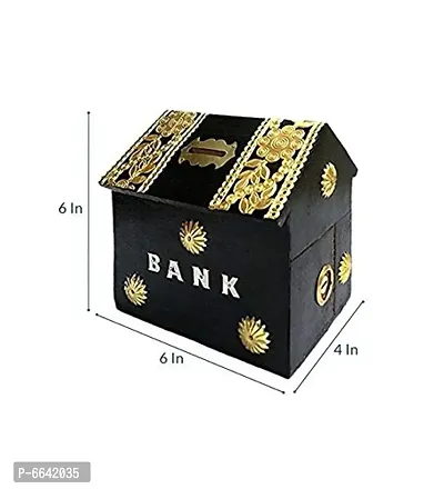 Piggy Bank for Adults Wooden Money Bank Coin Box for Kids with Lock Gifts for Boys, Girls and Adult-thumb0