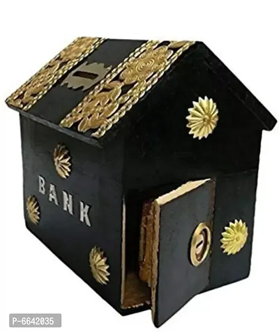 Piggy Bank for Adults Wooden Money Bank Coin Box for Kids with Lock Gifts for Boys, Girls and Adult-thumb3