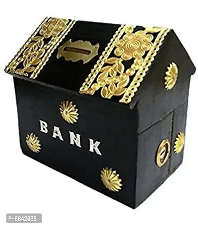 Piggy Bank for Adults Wooden Money Bank Coin Box for Kids with Lock Gifts for Boys, Girls and Adult-thumb2