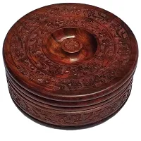 Doon  Wooden Stylish Casserole | Chapati Box | Chapati Box for Kitchen | Hotpot Roti Box | Casserole for Kitchen | Serving Casserole Set | Hotpot for Chapati | Dining Table Decoration-thumb3