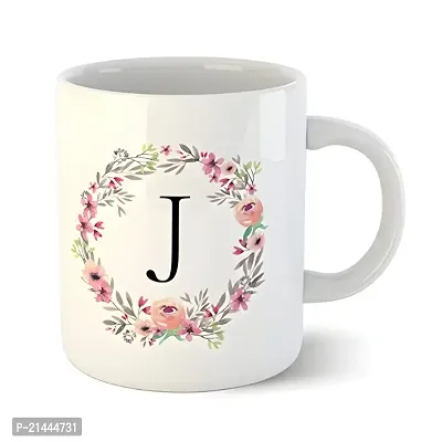 Alphabet J Theme Ceramic Printed Tea and Coffee Mug(325) Birthday Gift ,Anniversary Gift