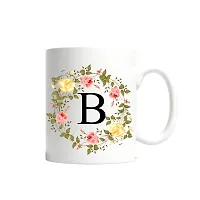 Doon Colorful Floral Alphabet Letter B Printed Coffee Mug For Girls Boys Friends Love Kids Best Gift For Birthday Anniversary (Microwave Safe Ceramic Tea Coffee Mug-350ml)-thumb3