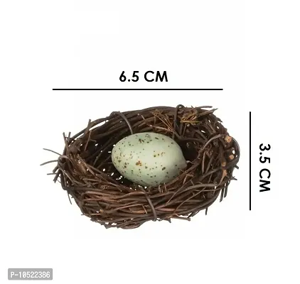 R H LIFESTYLE Artificial Nest with Eggs for Crafts Home Party Decor (NEST with 1 Egg)-thumb2