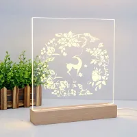 R H LIFESTYLE Wooden Base Light Display Stand for Laser Glass Resin Art (18 INCH) HNK3007-thumb2