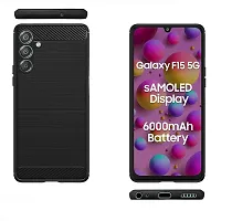 COVERBLACK Silicone Hybrid Matte Rubber Case Back Cover for SAMSUNG Galaxy M15 5G - Black-thumb1