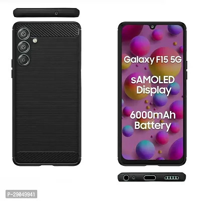 COVERBLACK Silicone Hybrid Matte Rubber Case Back Cover for SAMSUNG Galaxy M15 5G - Black-thumb2