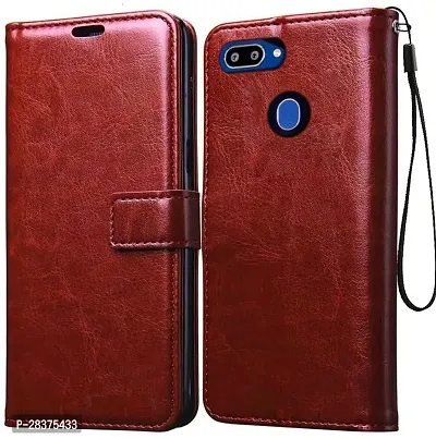 Stylish Brown Artificial Leather Flip Cover Realme 2 Pro-thumb0