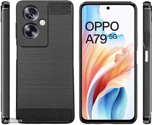 COVERBLACK Hybrid TPU Rubber Back Cover for OPPO A79 5G - Black-thumb0
