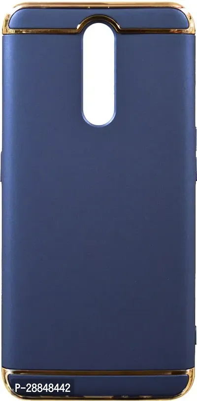 COVERBLACK Grip Case Plastic Back Cover for Oppo F11 - Navy Blue-thumb0