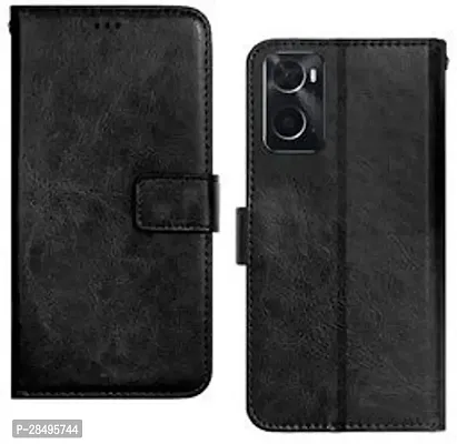 Stylish Artificial Leather Flip Cover Oppo A96-thumb0