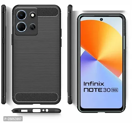 COVERBLACK Waterproof Rubber Back Cover for Infinix Note 30 5G - Black-thumb0