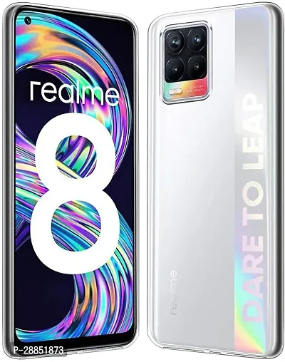 Classy Dual Protection Rubber Back Cover For Realme Rmx3081 /Realme 8Pro - Transparent-thumb0