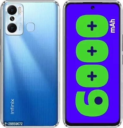 COVERBLACK Cases with Holder Silicon Back Cover for Infinix X668 / Hot 12Pro - Transparent-thumb0