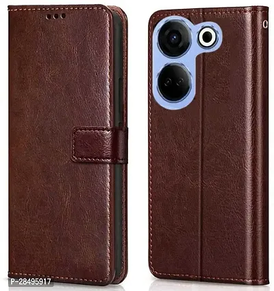 Stylish Artificial Leather Flip Cover Tecno Camon20 Predawn-thumb0