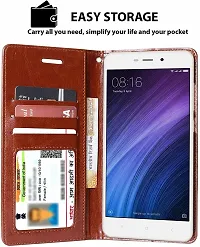 Stylish Artificial Leather Flip Cover For Smartphone-thumb2