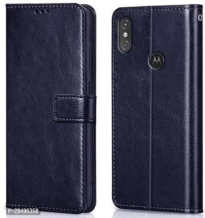 Stylish Artificial Leather Flip Cover Motorola Moto 1 Power