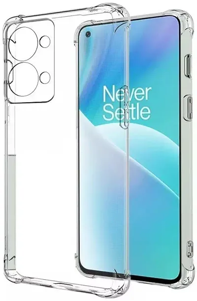CELZO Transparent Soft Silicon Flexible 4 Side Full Protection Back Cover Case for OnePlus Nord 2T (5G) - (Transparent)