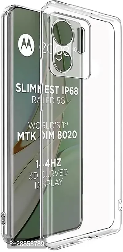 Classy Dual Protection Silicon Back Cover For Motorola Moto Edge 40 - Transparent Totu-thumb0