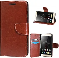 Stylish Artificial Leather Flip Cover For Smartphone-thumb1