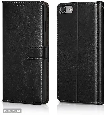 Stylish Black Artificial Leather Flip Cover Apple iPhone 7 Plus-thumb0