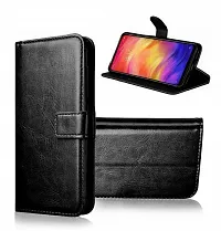 COVERBLACK Leather Finish imported TPU Wallet Stand Magnetic Closure Flip Cover for Vivo V30 5G - Starry Black-thumb1
