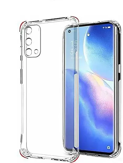 RRTBZ Soft Silicone Flexible Side Transparent Back Cover Compatible for Oppo Reno 5 Pro 5G