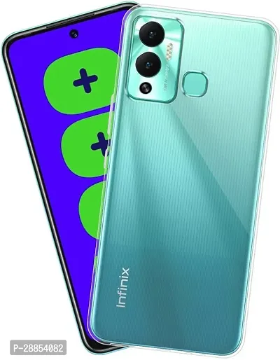 COVERBLACK Shock Proof Rubber Back Cover for Infinix HOT 12 Play - Transparent-thumb0