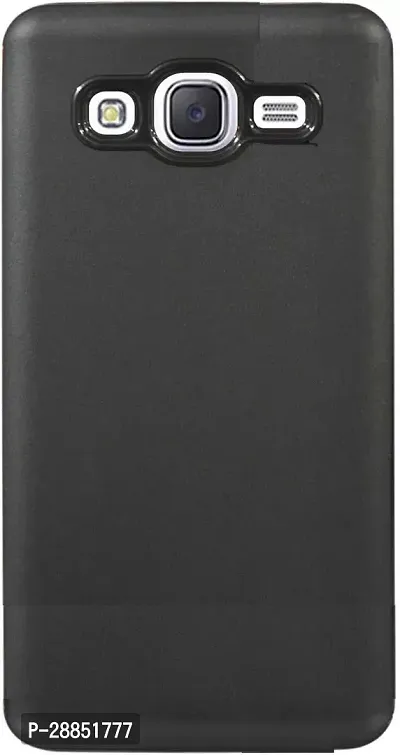 COVERBLACK Flexible Rubber Back Cover for Samsung Galaxy On5 - Black-thumb0