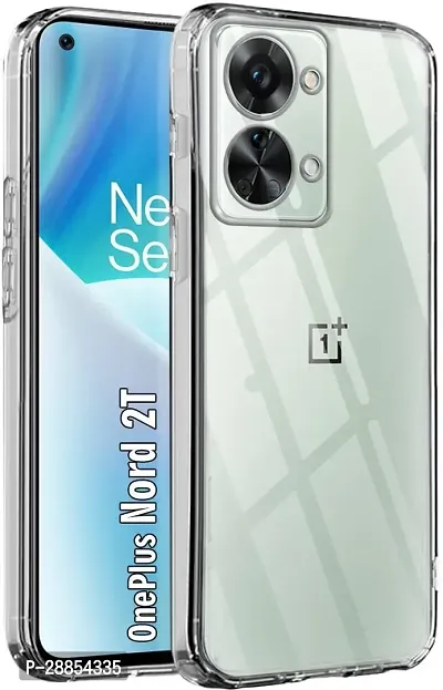 COVERBLACK Cases with Holder Silicon Back Cover for OnePlus CPH2401/ 1+ Nord 2T 5G - Transparent-thumb0