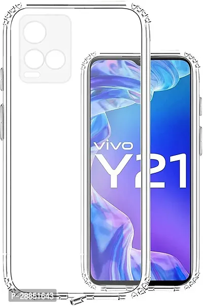 COVERBLACK Dual Protection Rubber Back Cover for vivo Y21T - Transparent Totu-thumb0